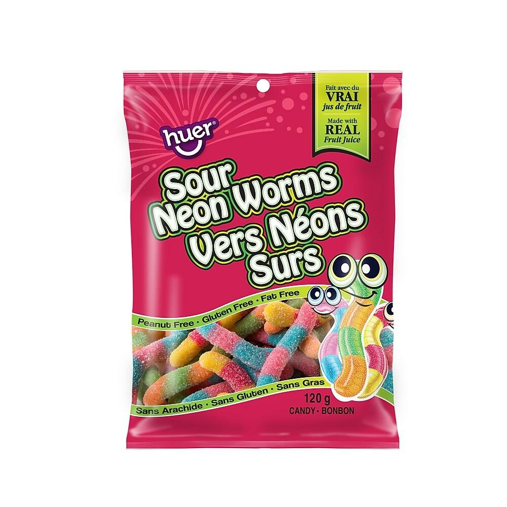 Huer Sour Neon Worms – So Sweet Canada
