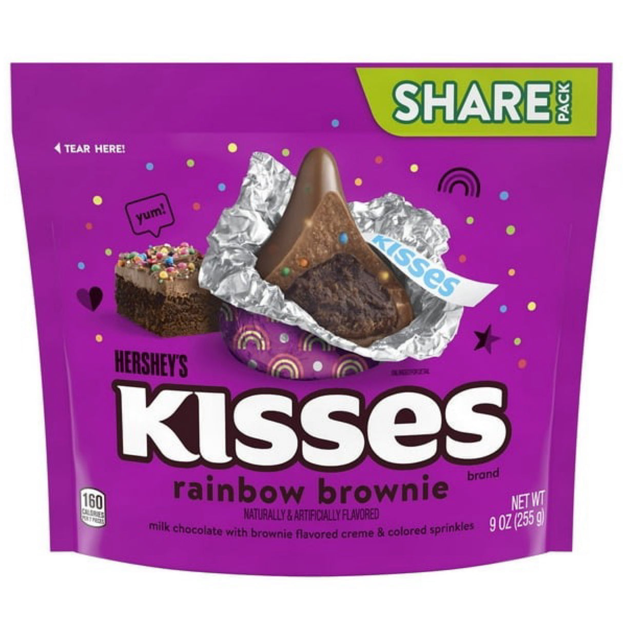 Hershey's Kisses Rainbow Brownie