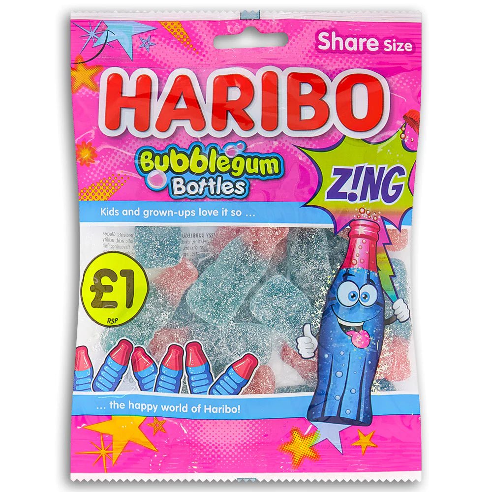 Haribo Bubblegum Bottles - UK